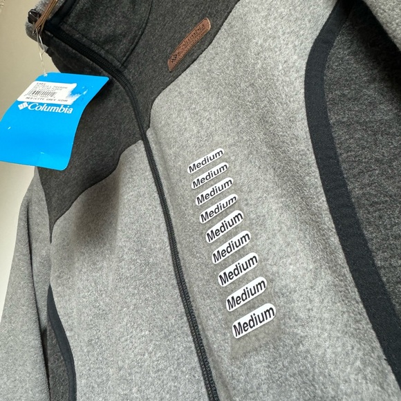 BRAND NEW* M Women's Pieced Fleece Full-Zip, Heather Grey - Picture 4 of 12